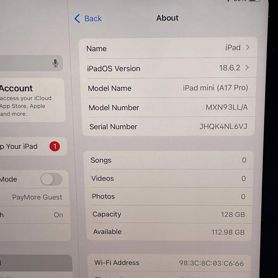 iPad mini (A17 Pro) 128GB