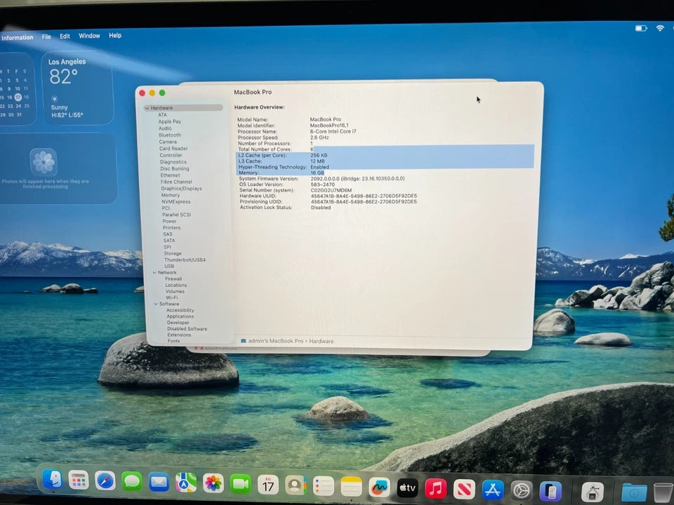 MacBook Pro 16" (2019) 512GB SSD / 16GB RAM