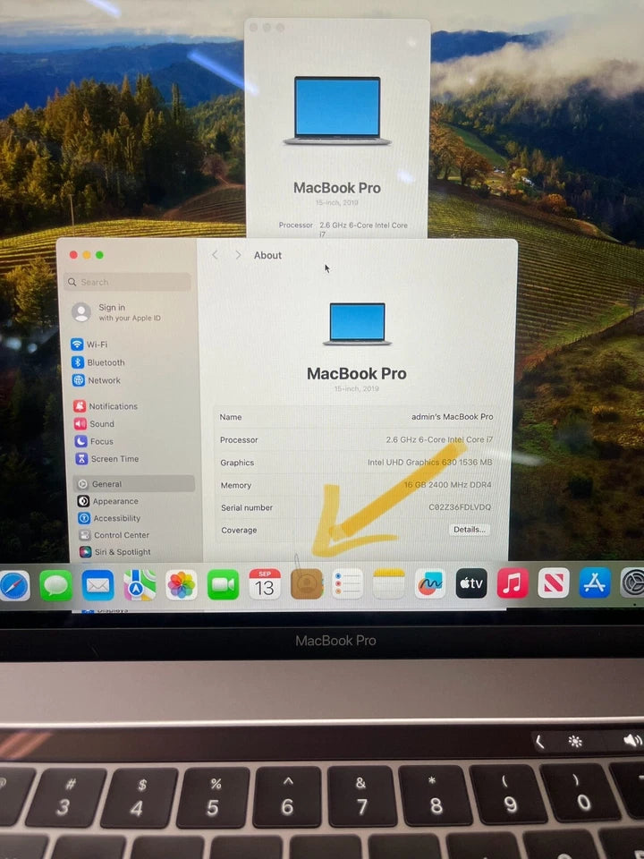 MacBook Pro 15" (2018) 512GB SSD / 16GB RAM