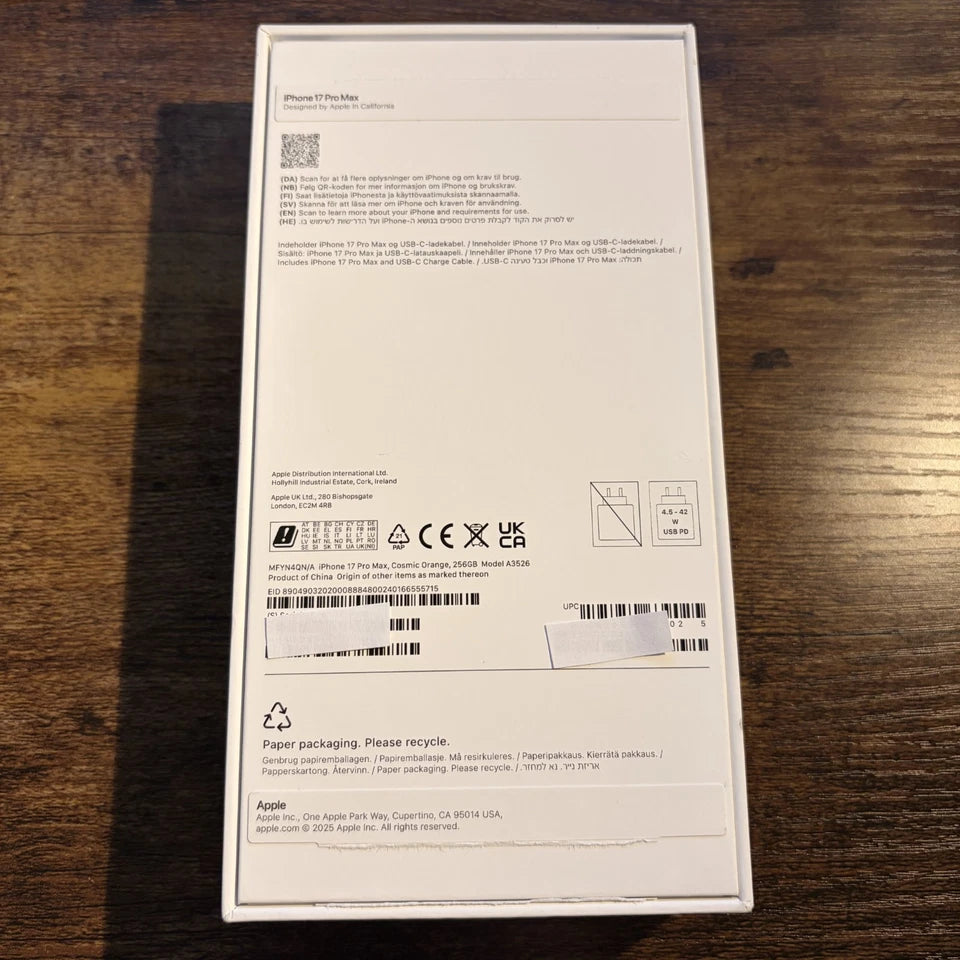 iPhone 17 Pro Max 256GB (Ultima Unidad)